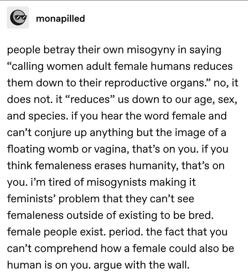TerfHermione's tweet photo. Day #94,048. TRAs still can't tell the difference between "Women can get pregnant" and "Women must get pregnant." https://t.co/PHH5PWig1v