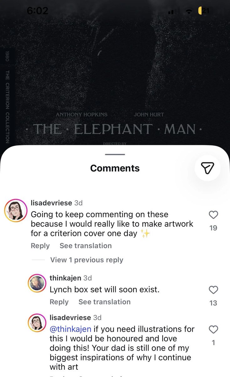 Jemstar63's tweet photo. @LoganWilkin @VHSDVDBLURAY4K Jennifer Lynch commented this. I don’t really take it as confirmation more of a “that will happen in the future” but who knows https://t.co/iC7RTcmhm4
