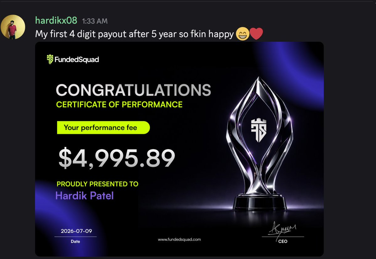 fundedsquad's tweet photo. 💰 Another successful payout batch is here!

Congratulations to all our traders who received their payouts today. 👏

Consistency pays. Keep trading, keep growing, and we'll keep rewarding. 🚀 https://t.co/IcfXgNwVyN