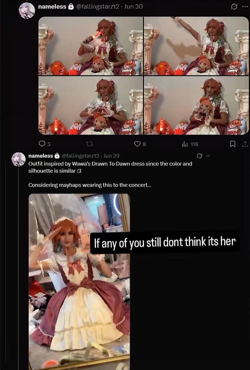 Antiwokeslayer's tweet photo. Also @fallingstarz12 I know you stank. So called nonbinary but hates black people and asians. Yet you are cosplaying as an asian character .  Sit down stank box lookimg like a discount anorexic doll https://t.co/uZbDuG35OG