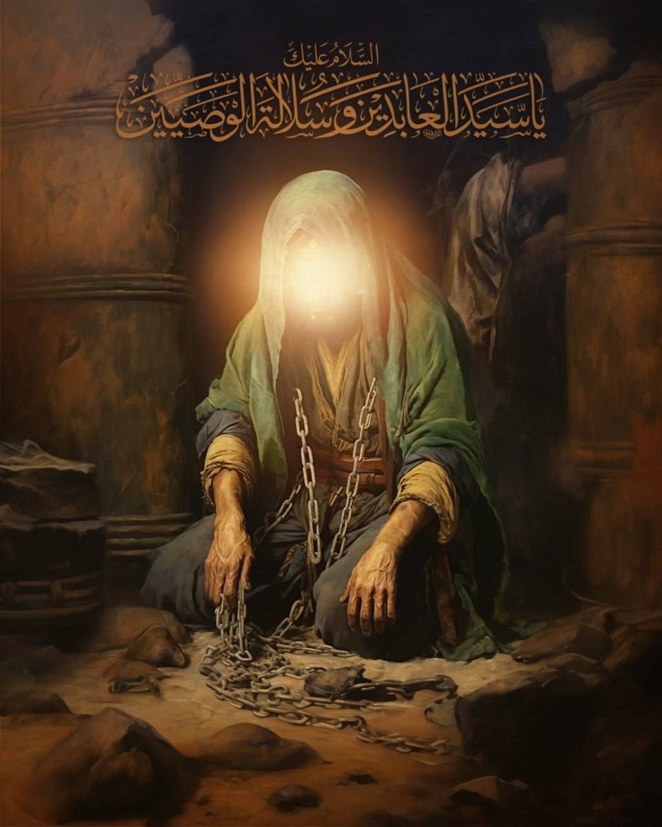 Rsw510's tweet photo. قُم وأندب إماماً طاهرًا 
هو سيدٌ للساجدين وزينةُ العُبَّاد💔. https://t.co/nLIJKFH1Ot