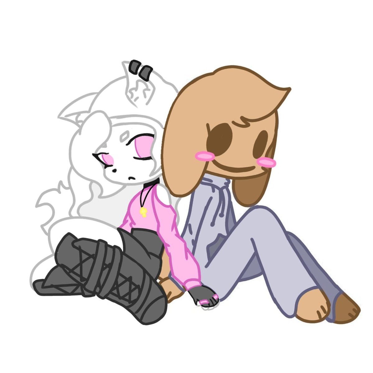AsterOZ_'s tweet photo. Dibujo que hice con mi primita :D 
El de la derecha es el de ella
El de la izquierda el mío 

#OCㅤ #animalhospital #furrydraw https://t.co/kKtLhMCql8