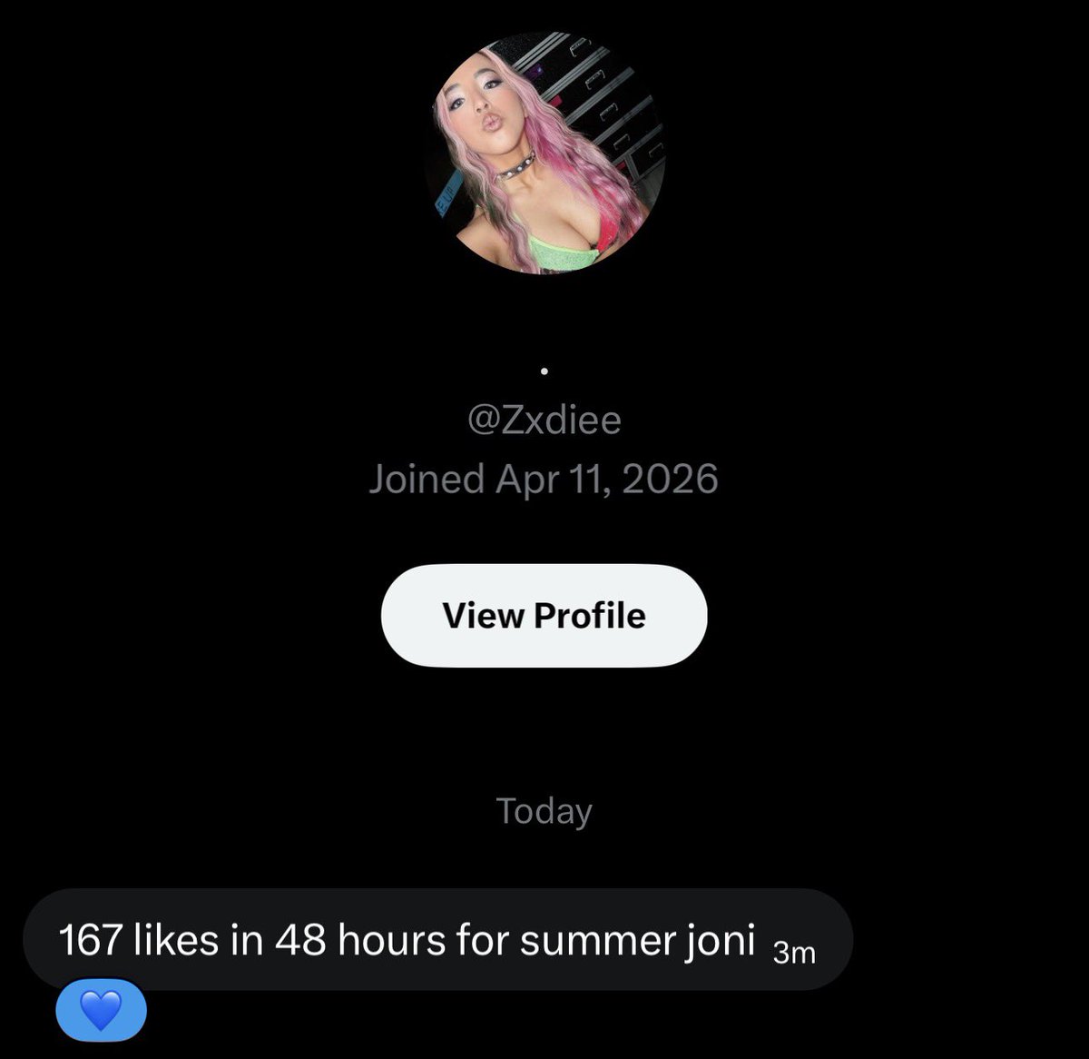DarthScott2007's tweet photo. Y’all @Zxdiee just gave me a like goal for the Summer Joni skin! Likes and/or retweets would help tremendously 🥹💙 https://t.co/WgaTU4ZZU0