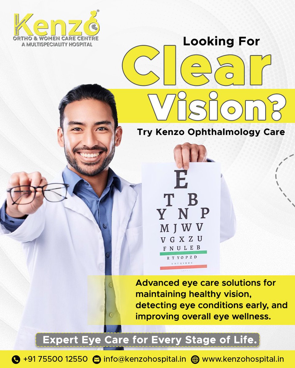KenzoHospital's tweet photo. Looking for Clear Vision? Your Eyes Deserve Expert Care.

At Kenzo Ophthalmology Care, we combine advanced technology with expert medical care to provide comprehensive eye care services for patients of all ages. https://t.co/xxb9kodfAZ