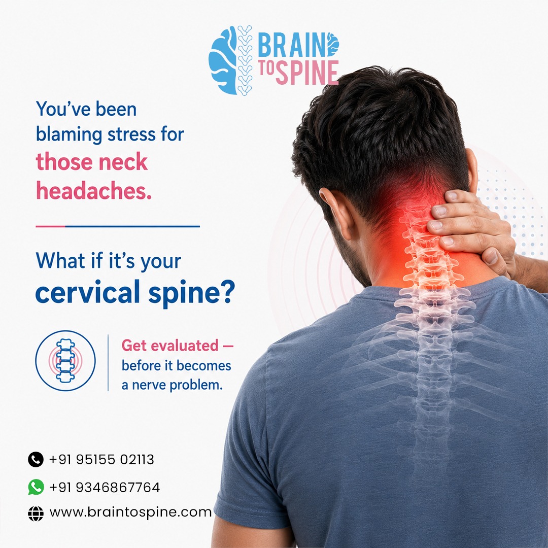 mybrain2spine's tweet photo. Neck stiffness, recurring headaches, tingling fingers, or pain when turning your neck? These could be early signs of cervical spondylosis. Don't ignore persistent symptoms—get a proper evaluation.
#BrainToSpineClinic #CervicalSpondylosis #SpineCare #NeckPain #Neurosurgery https://t.co/N92JQPbKZr