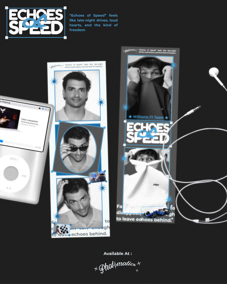 55loaf's tweet photo. [RT APPRECIATED, INA ONLY]

𝐄choes 𝐎f 𝐒peed : 𝓦illiams F1 Team ✶

Photobooth Frame Event For #WilliamsF1Team
by @sainzllaurent .ᐟ.ᐟ

📍 Photomatics | @photomaticsid
📅 15-21 July 2025

Don't forget to use #EchoesOfSpeed_Williams and tag @sainzllaurent .☘︎ ݁˖