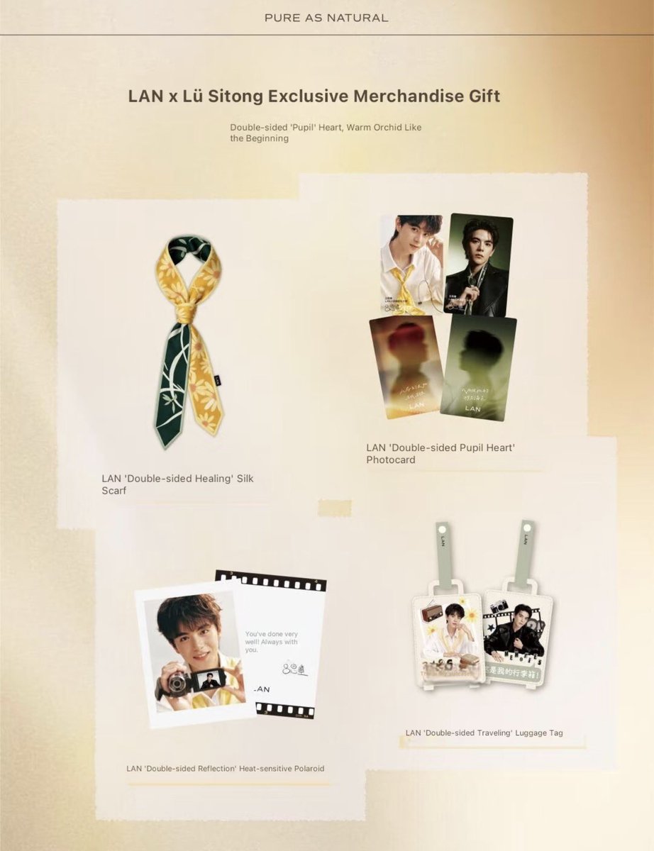 Lyusitongbrasil's tweet photo. MAIS DETALHES DA CAMPANHA | LAN × Lyu Sitong

Durante o período da campanha, os fãs que adquirirem os kits participantes poderão receber brindes exclusivos, incluindo:

📸 Photocards exclusivos (em diferentes versões)
🧣 Lenço de seda exclusivo
📷 Polaroid sensível ao calor
🧳 Tag de mala exclusiva da https://t.co/rRG8FqJYqv

Também foram apresentados os kits promocionais, que oferecem diferentes combinações de produtos e brindes, além da possibilidade de receber versões surpresa dos photocards.

📅 Período da campanha: 
10 a 16 de julho de 2026

🏆 Divulgação dos vencedores: 
19 de julho de 2026 

Além disso, quem compartilhar sua compra durante a campanha poderá concorrer a um item autografado por Lyu Sitong. 🤍

#lyusitong #LANxLYUSITONG