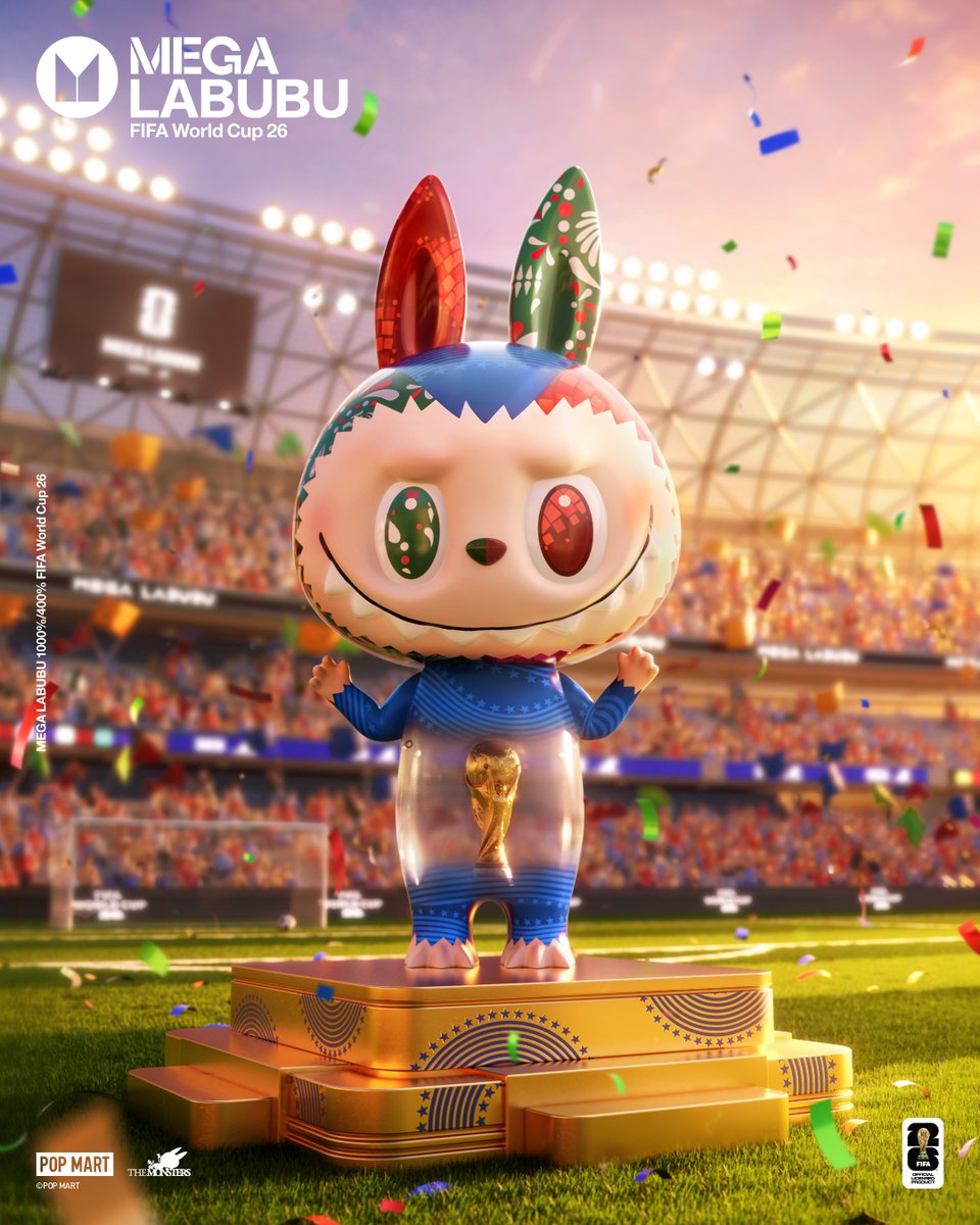 POPMARTJapan's tweet photo. LABUBUと一緒に夢を追う。
感動の瞬間をいつまでも🏆⚽
7月10日(金)19:30より発売
■MEGA LABUBU 1000% FIFA World Cup 26(公式サイトのみ発売)
#popmart #popmartjapan #ポップマート #popmart大好き #FIFAワールドカップ #labubufifa https://t.co/ZQrWSj5D5u