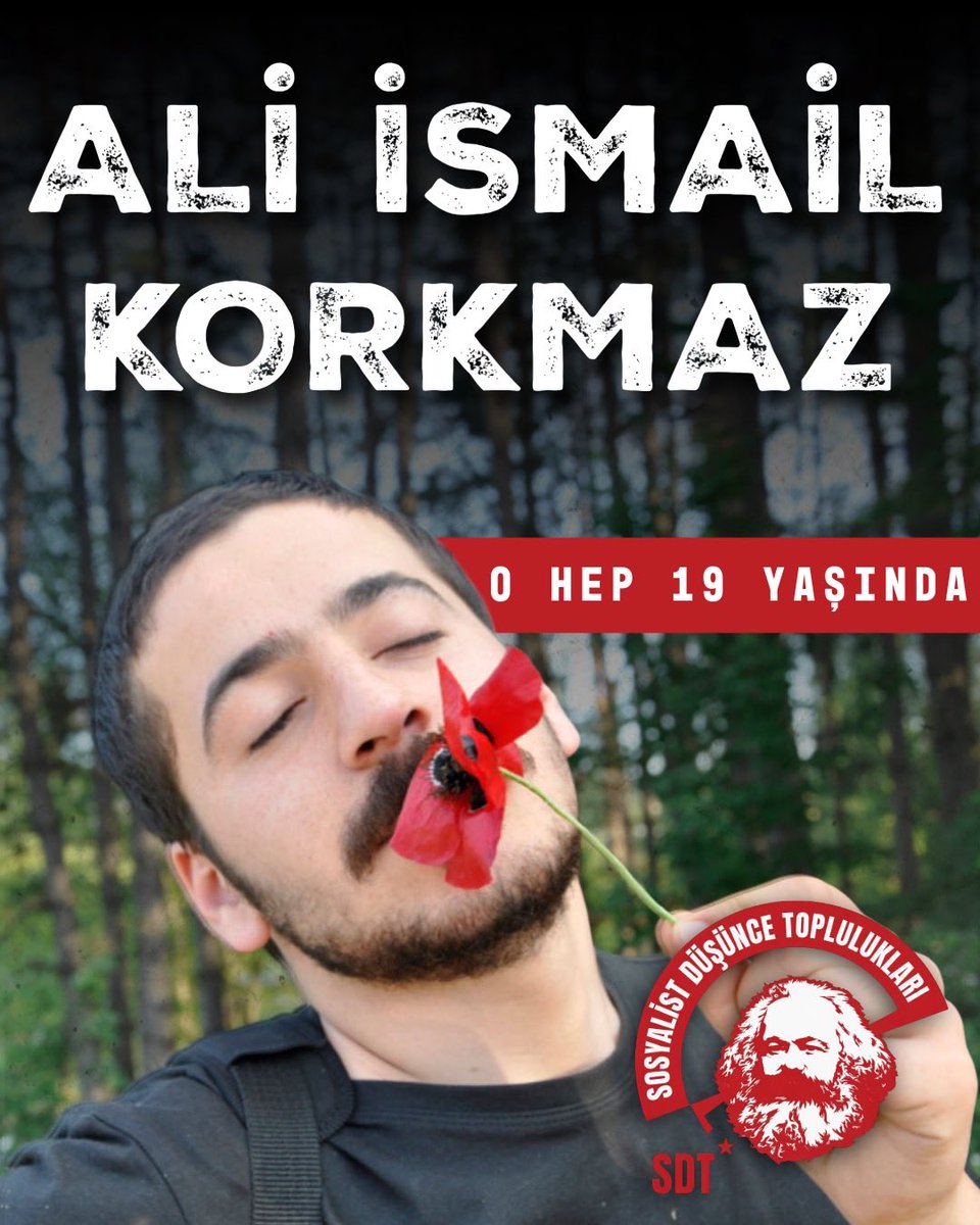 SDTopluluklari's tweet photo. Katledilişinin 13. yılında Ali İsmail Korkmaz hep 19 yaşında...

Ali İsmail'in düşlerindeki o özgür dünyayı  kuracağız! https://t.co/JceshkFY5N