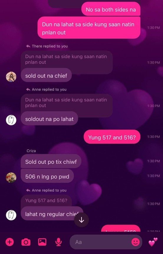 coffeem4te's tweet photo. tehhhhh? anong mahirap intindihin sa hindi natin hawak system nila? anong mahirap intindihin na malaki possibility na may naghold sa side niyo as hindi pa babayaran at nag expire? hindi ka familiar sa glitch? ayan oh 1:41PM naka secure pa ako ng 4 tickets sa 506. anong pinuputok ng buchi niyo na inunahan namin kayo? until when ba dapat hintayin bago mag secure ng tickets? dapat ba a week before pa ng game? ano bang meron sa 506 para ipagpilitan niyong inunahan namin kayo? may gold ba d'yan?

hindi namin kasalanan na until 2PM naghihintay kami online na may mag expire sa cart kahit na umaga pa lang nasa iba't ibang SM Tickets na ang team namin, meron pa sa online. as you can see 1:30PM chinecheck pa namin 517 at 516 if merob. lahat ng BOX REGULAR sa SIDE NAMIN SOLDOUT!