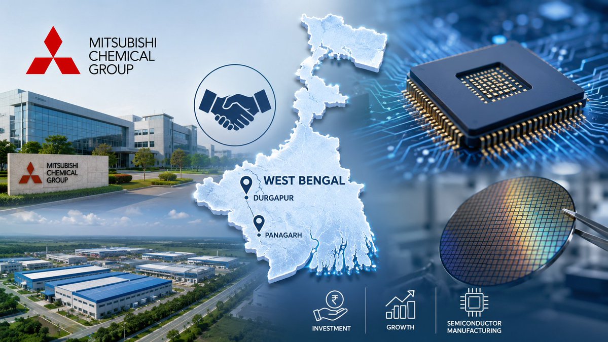 BharatTechIND's tweet photo. 🚨 Japan's Mitsubishi Chemical Explores Semiconductor Investment in West Bengal, Reviews Durgapur and Panagarh for Chip Manufacturing Project. https://t.co/W5h4wprVMK