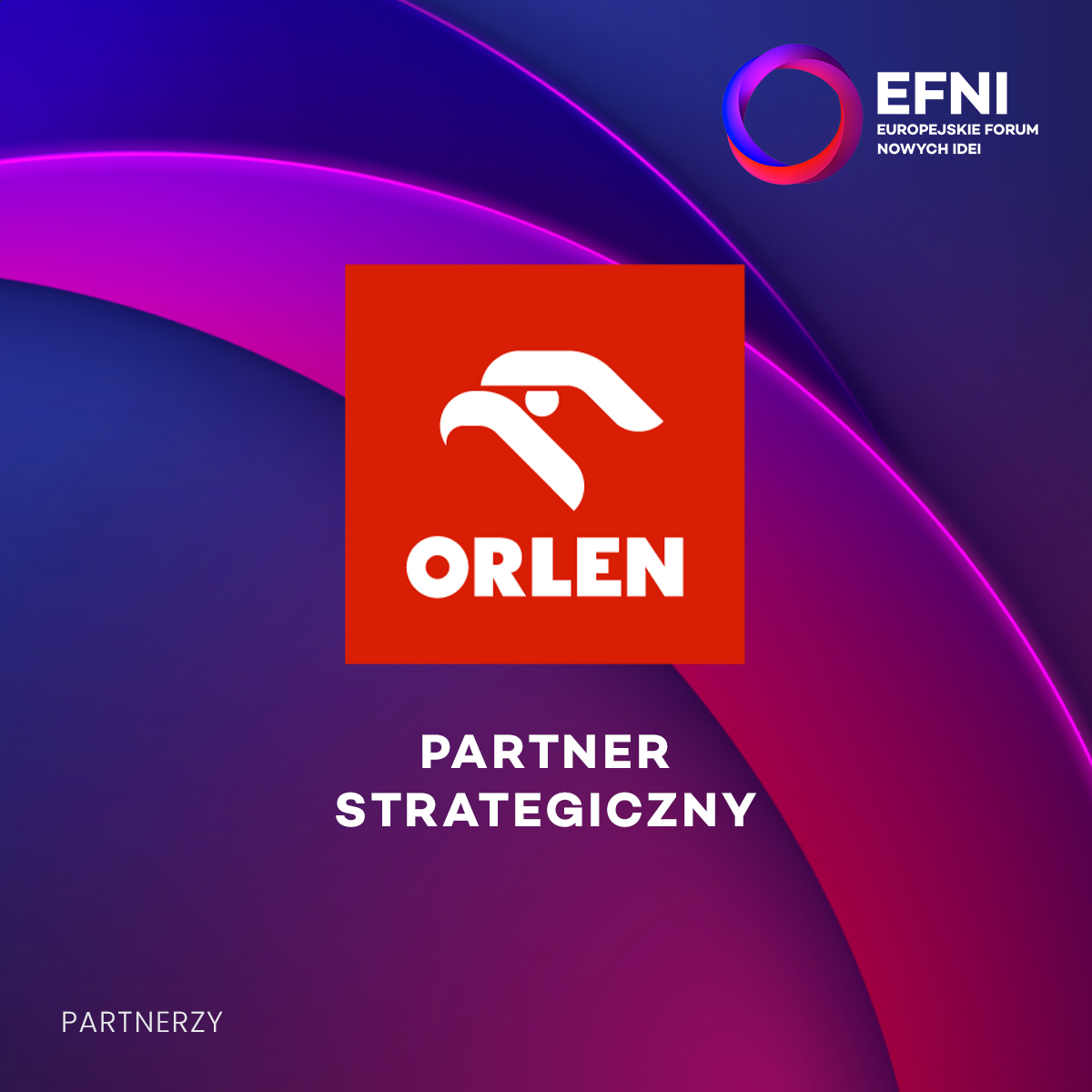 EFNI_Poland's tweet photo. ⚡ Energia będzie obecna na EFNI nie tylko w dyskusjach.

@GrupaORLEN dołącza do XV edycji Forum jako Partner Strategiczny.

Przed nami rozmowy o bezpieczeństwie energetycznym, konkurencyjności europejskiej gospodarki, nowych technologiach i wyzwaniach stojących przed biznesem.

Trudno wyobrazić sobie tę debatę bez jednej z największych firm w Europie Środkowej.

Dziękujemy, że jesteście częścią Forum Nowych Idei. Do zobaczenia w Sopocie 🟣 #EFNI2026 #CoBędzieJutro