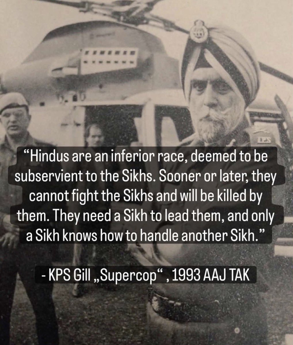 paramje52412893's tweet photo. @bahlawat11 Hindus are fed a lie that kps gill is their dad https://t.co/i9iN1BBkuC