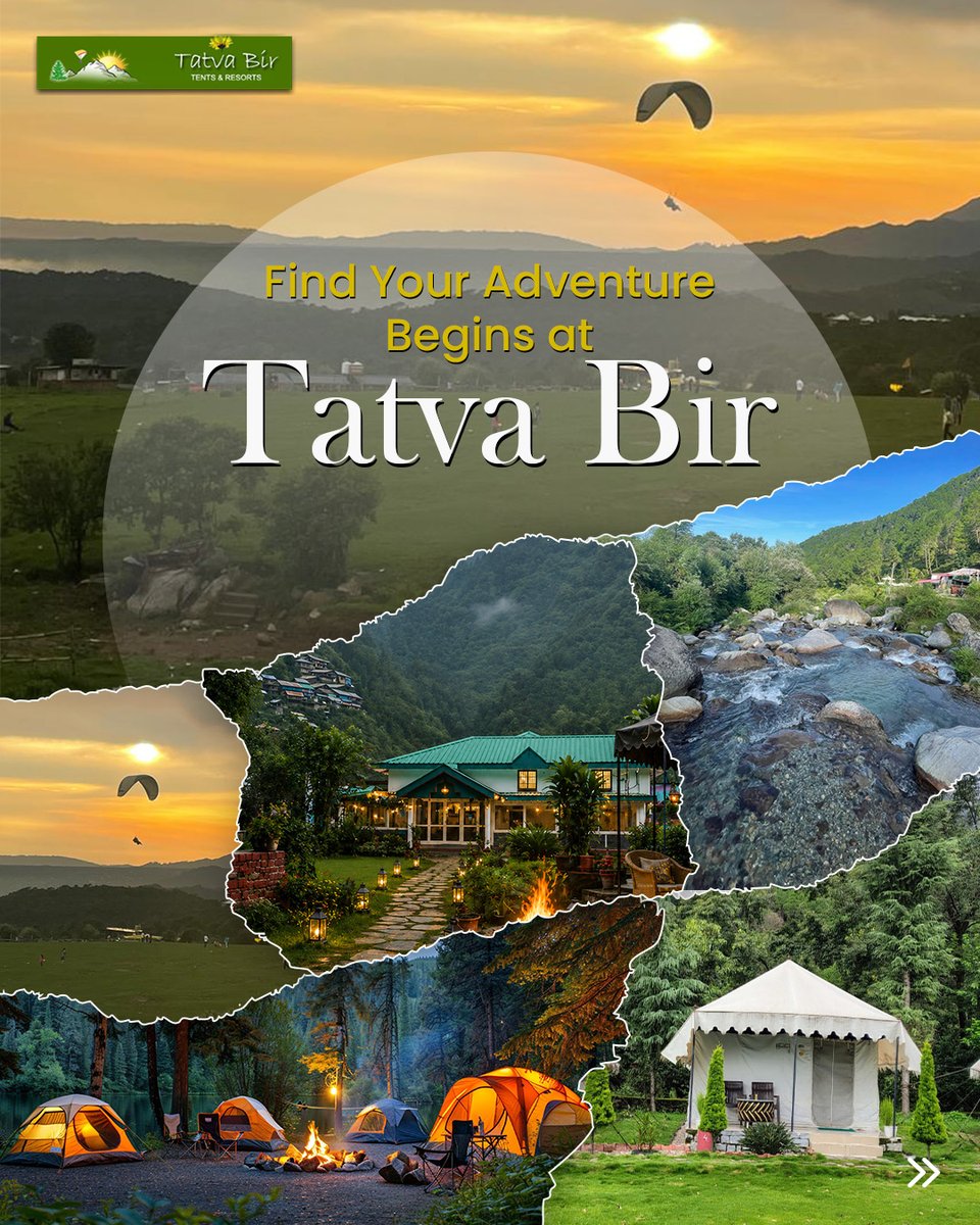 tatvabir's tweet photo. 🌄 Adventure &amp; luxury await at Tatva Bir Tents &amp; Resorts, Bir Billing! Paragliding, scenic treks, cozy bonfires, and Himalayan views.

📞 +91 98104 15192
🌐 https://t.co/z2yGAx4NQG

#TatvaBirResorts #HimalayanGetaway #MountainEscape #AdventureAndLuxury #BirBillingAdventures https://t.co/gS7o24CyA8