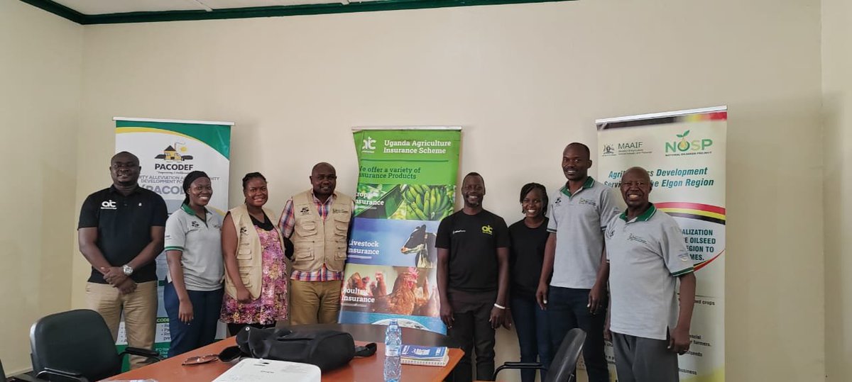 PACODEFMbale's tweet photo. PACODEF Team holding a Partnership meeting with the Uganda Agriculture Insurance Scheme at PACODEF offices in Mbale City https://t.co/p5RRZBQ4b8