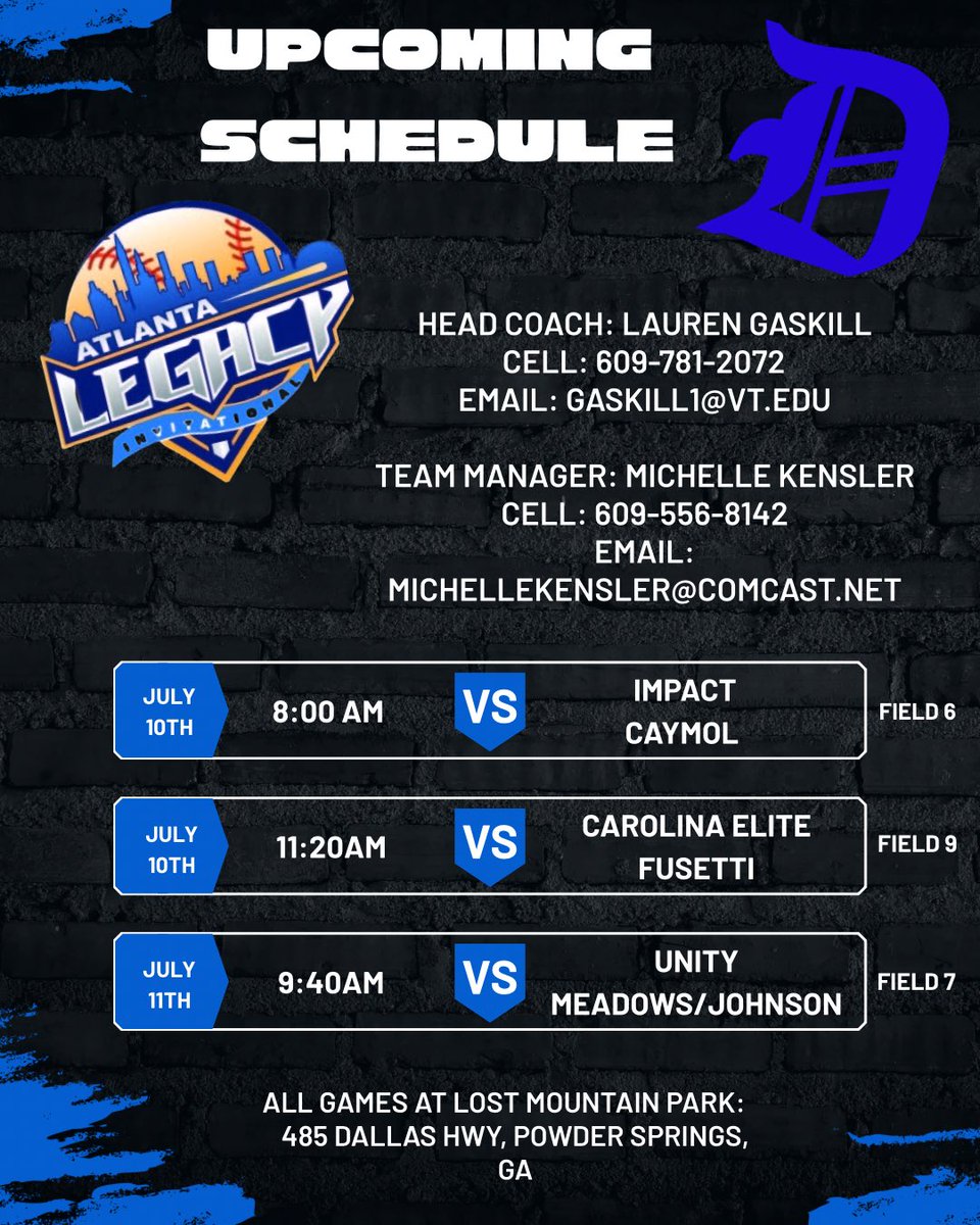 addisonleahan28's tweet photo. Atlanta Schedule!! Can’t wait! @D1Softball @SBRRetweets @TOP_D1RECRUITS @DirectRecruits @TopPreps https://t.co/JtSvePgqVL
