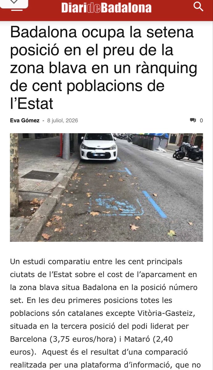 EnricFito's tweet photo. Malament amb l’habitatge, malament amb la neteja… però en preu de zona blava anem sobrats. Setens de cent! Ens en sortim, eh? 😏 https://t.co/fLchsbufrD