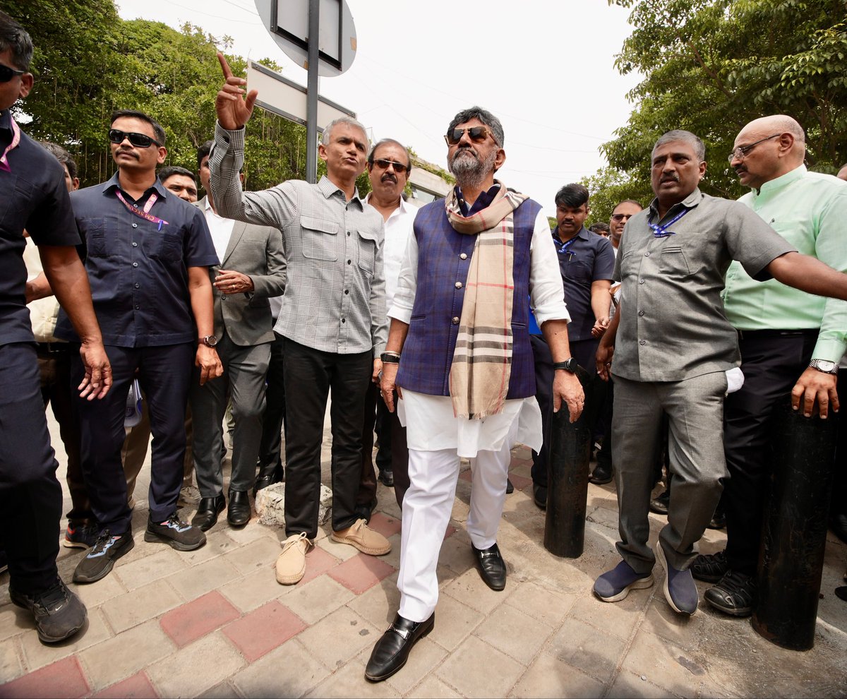 DKShivakumar's tweet photo. Today, I visited HAL Airport Road, HSR Layout, Jayanagar 4th Block and Ashoka Pillar to personally review the progress of our Safe Footpath campaign and inspect the quality of the restored pedestrian infrastructure along with Greater Bengaluru Development Minister Shri @krishnabgowda and officials. 

I firmly believe that a world-class Bengaluru must first be a city where every citizen can walk safely and with dignity.

Over 430 km of footpaths have already been reclaimed for pedestrians, and this drive will continue without fear or favour. At the same time, we are committed to protecting livelihoods. Registered street vendors will be provided designated vending spaces and push carts so they can continue their business with dignity while ensuring our footpaths remain accessible to everyone.

The loss of more than 900 pedestrian lives in the last three years is a stark reminder that we cannot delay action. Acting in accordance with the directions of the Hon’ble Supreme Court, we will expand this campaign further, remove abandoned vehicles occupying footpaths, clear encroachments, and continue repairing damaged walkways across the city.

So far, 9,878 encroachments of various kinds have been removed, and thousands of shop encroachments have been cleared. This is only the beginning.

I sincerely thank every citizen, elected representative, official and volunteer who has stood with us. Together, we will build a cleaner, safer and more walkable Namma Bengaluru - a city worthy of being India’s gateway to the world.