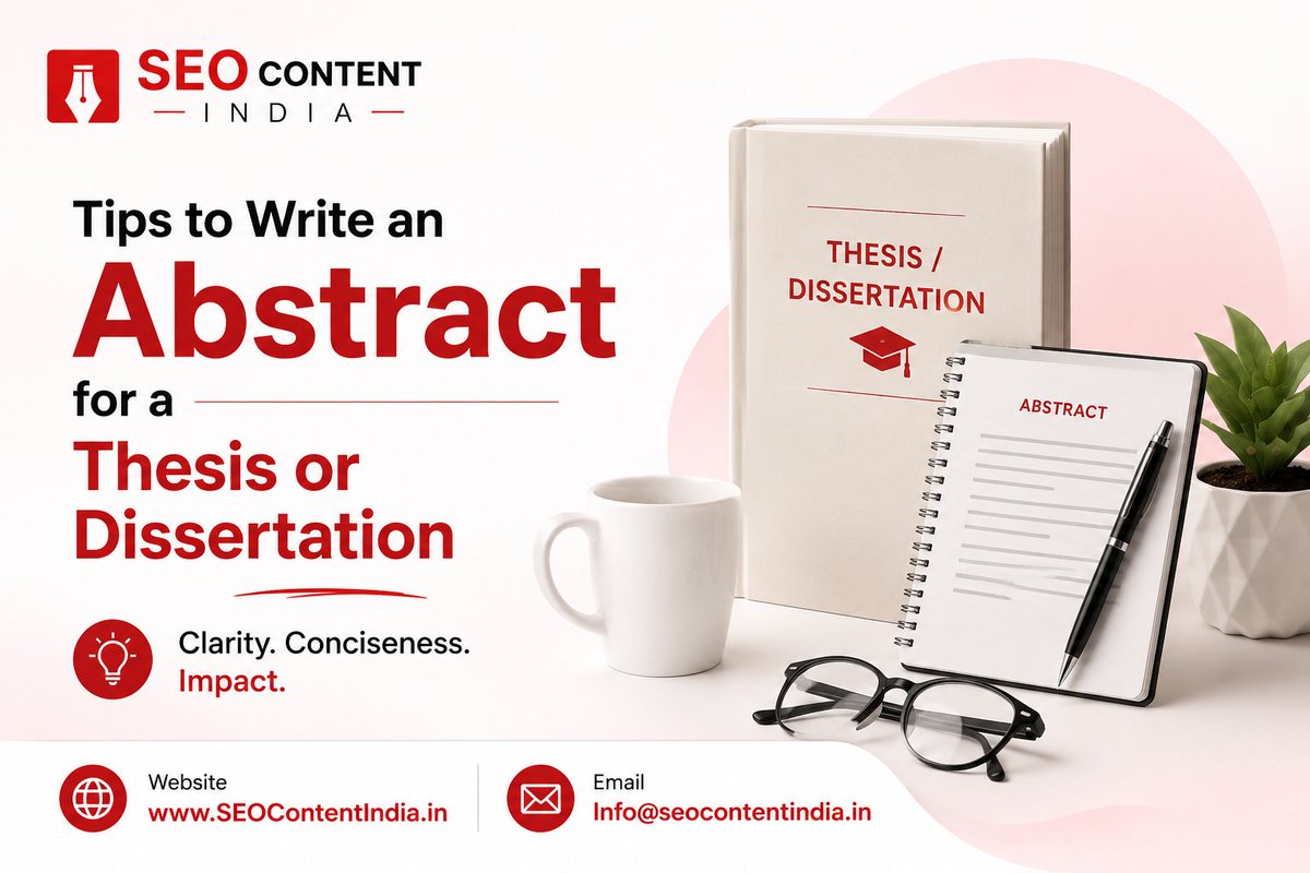 SEOContentIndia's tweet photo. π Writing a strong #Thesis or #Dissertation abstract?
βοΈ State your research objective
βοΈ Briefly explain methodology
βοΈ Highlight key findings
βοΈ Show your study's significance
βοΈ Keep it concise & error-free
More: https://t.co/GlSniPxHrz
#AbstractWriting #ResearchWriting https://t.co/7tsiIakBGj