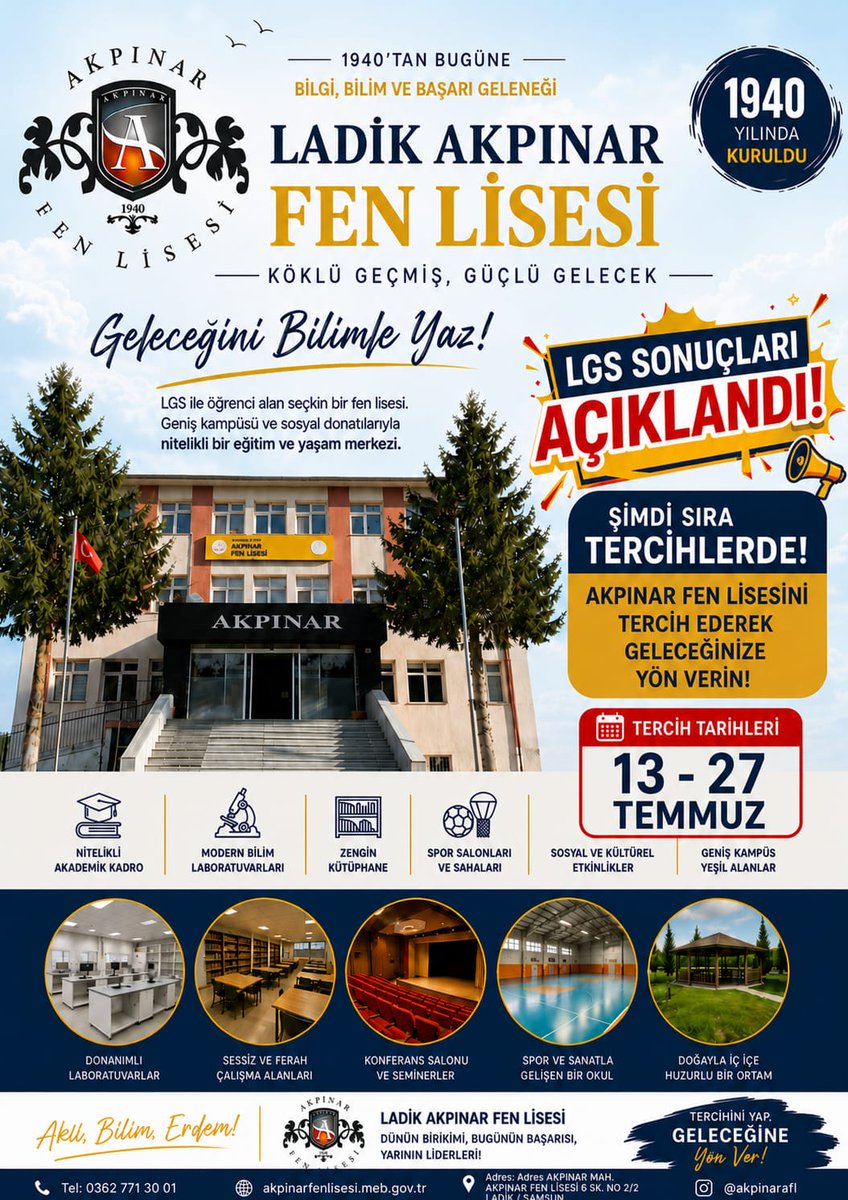 FenAkpinar's tweet photo. LGS sonuçları açıklandı!
#akpinarfen 
@ladikilcemem https://t.co/x5aFsKFk6Q