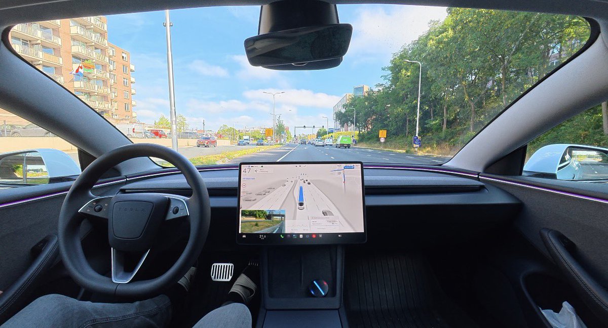 TSLA_inside_'s tweet photo. It’s a nightmare for EU OEMs, not for drivers.

Tesla FSD (Supervised) has already proven itself over millions of kilometers and has been approved by the Dutch RDW after extensive testing. The technology is ready.

Stop delaying innovation to protect legacy automakers. Put safety, competition, and consumers first.

Germany, France, and the rest of Europe: approve FSD now.
@elonmusk @BMV @ChristianHirte @PSchnieder 
@realDonaldTrump 👀
