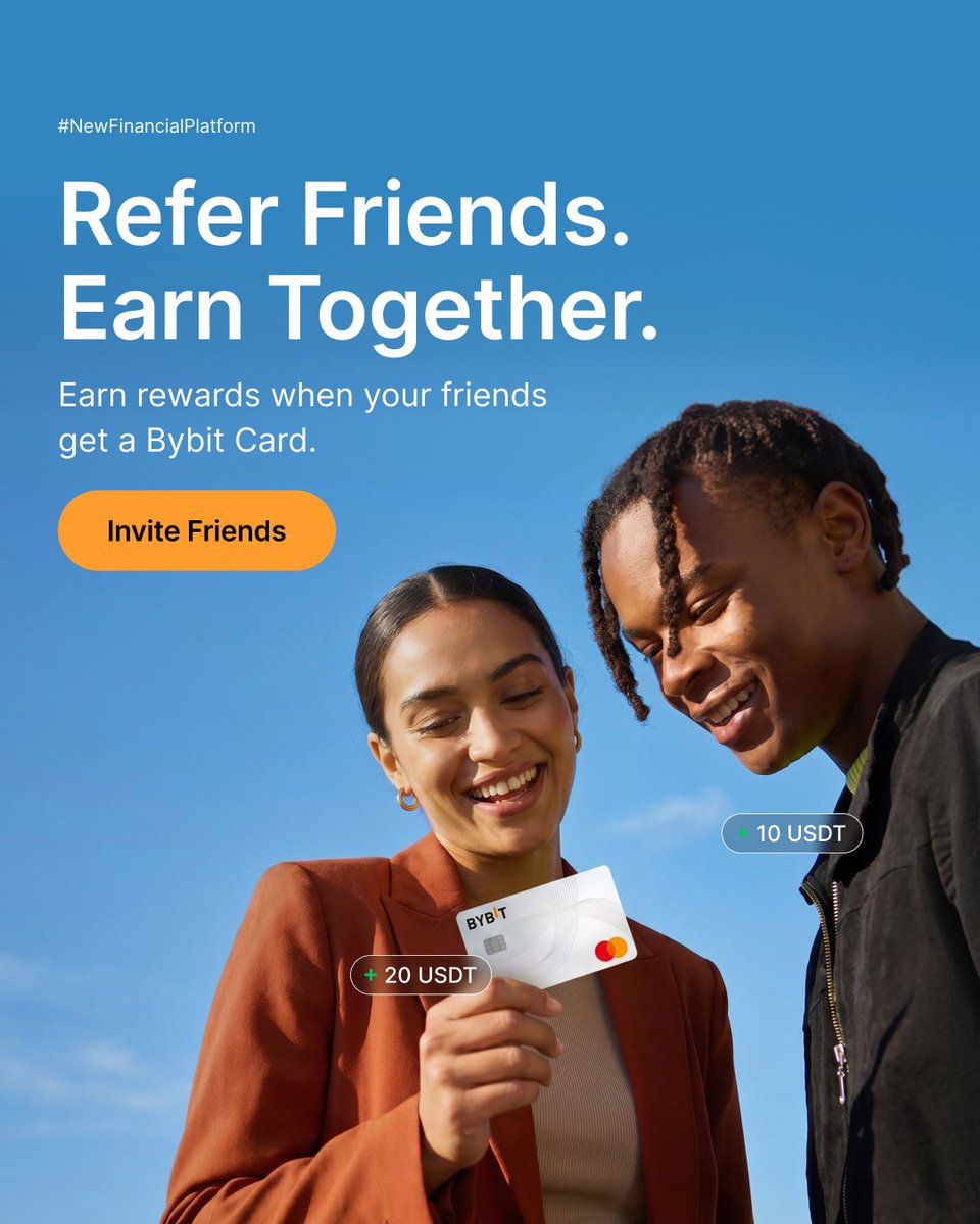 Bybit_Official's tweet photo. Tag the friend you would actually split this with.

They get a Bybit Card. You both get rewarded. Simple as that.