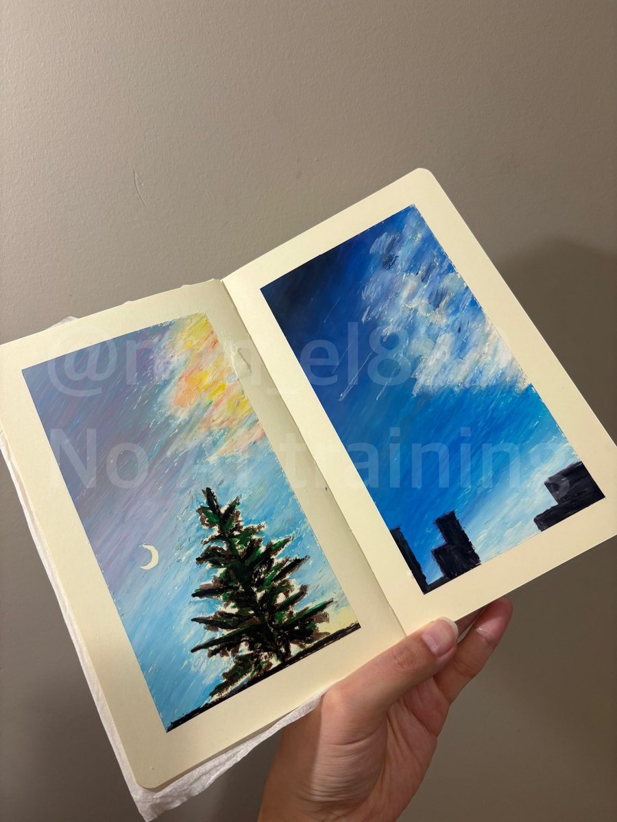 nnn_el830's tweet photo. 空を描く事にハマっている
なんか宇宙っぽくなったな。
.
.
#クレヨン #イラスト #oilpastels #art https://t.co/Vtc4uTxybI