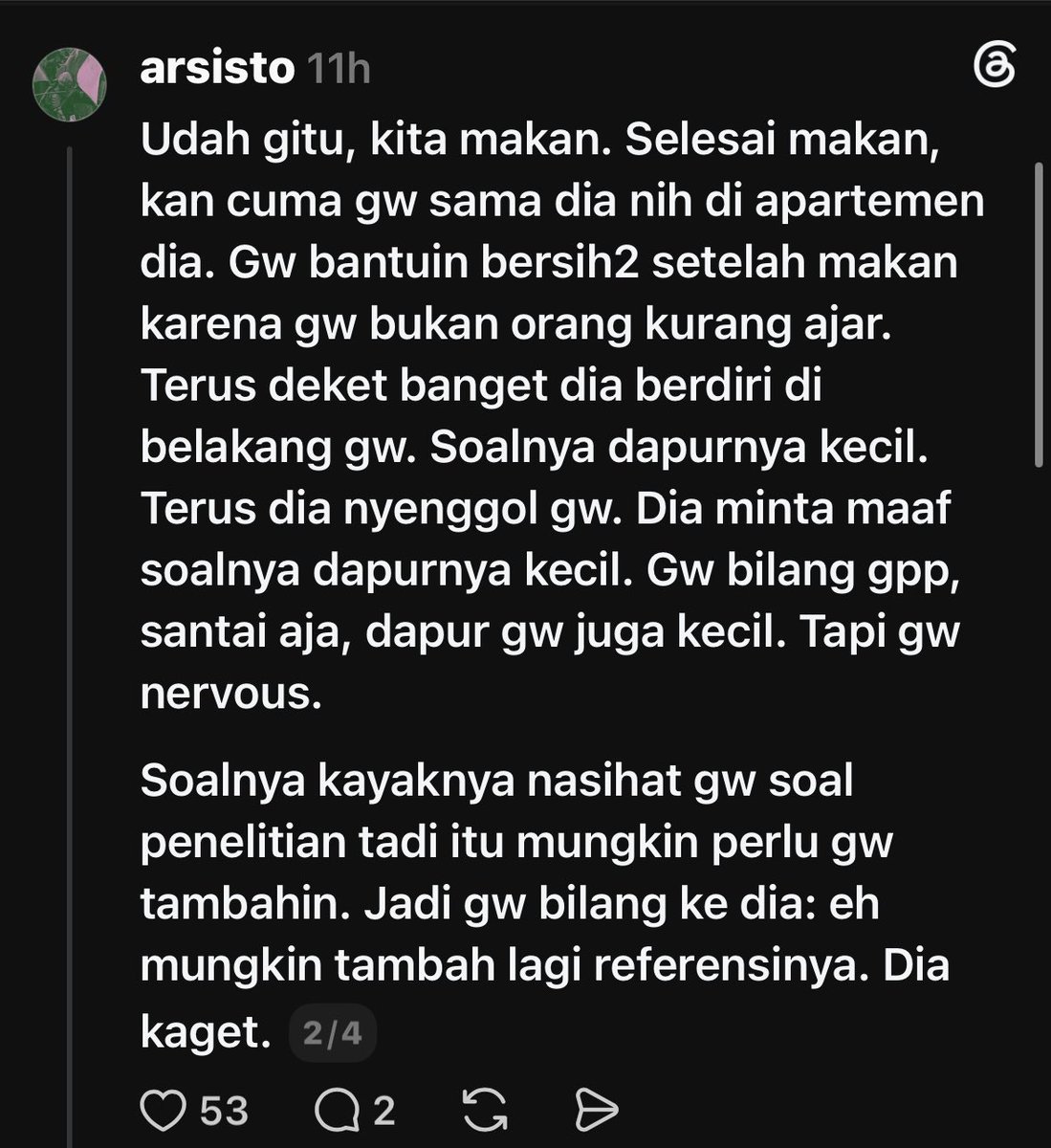 kochengoyen_69's tweet photo. Sedikit cerita yang bikin adem di tengah huru hara resminya “Ancaman Nonmiliter terhadap komunitas LGBT🏳️‍🌈”. https://t.co/IGCFbCJ8Ul