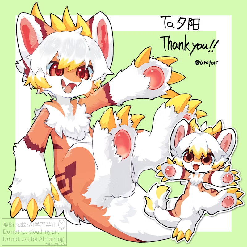 urotori's tweet photo. 納品しました！まんまる肉球かわいいね🐾
リクエストありがとうございました✨
#Skeb #イラスト https://t.co/yaW52fotdd