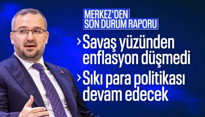 ensonhaber's tweet photo. TCMB Başkanı Fatih Karahan, enflasyondaki gerilemenin sürdüğünü ancak jeopolitik gelişmeler ve arz şoklarının dezenflasyon sürecini geciktirdiğini söyledi. 

Karahan, fiyat istikrarı sağlanana kadar sıkı para politikası duruşunun korunacağını vurguladı.
https://t.co/oJdG3T9Pgc https://t.co/QIGQanoXrk
