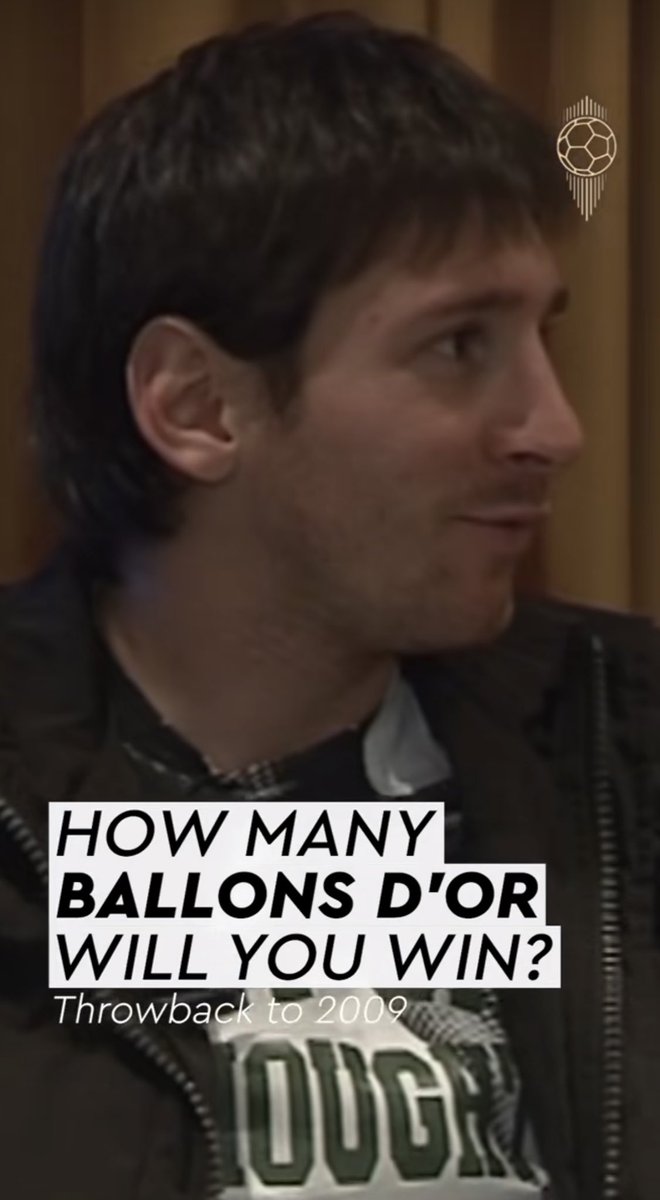 Yakkubkk's tweet photo. After Messi won his first ever Ballon D’or he was asked how many he would win 

And this was his answer https://t.co/g3Z0XdSFnt
