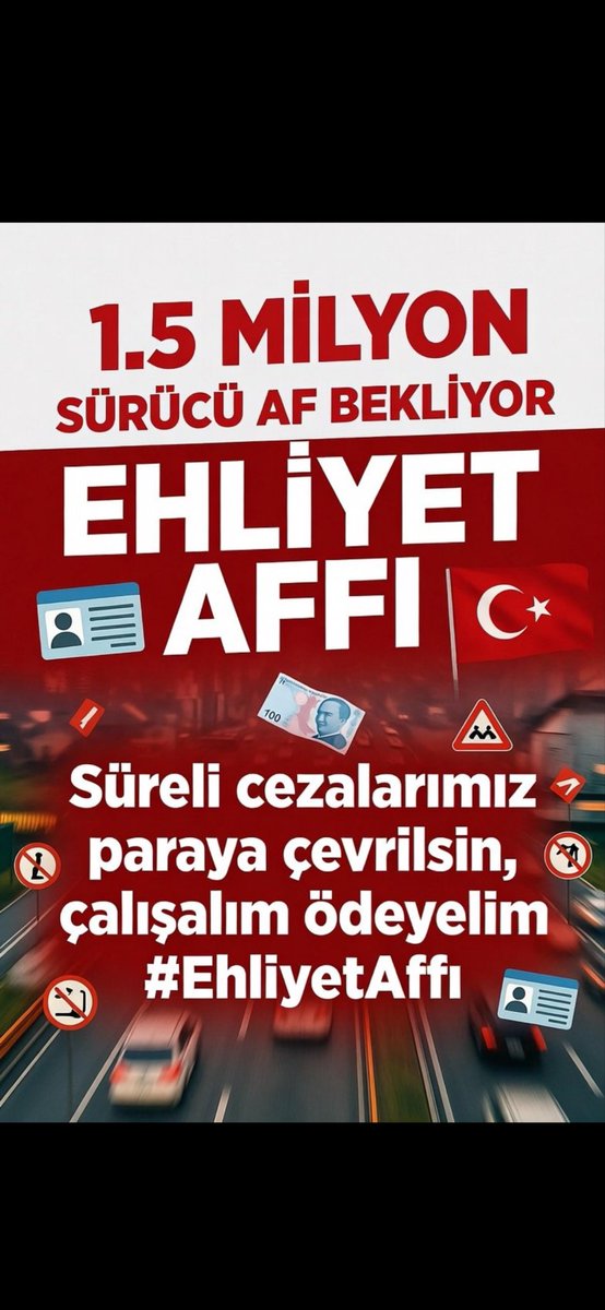 ecevitbulent134's tweet photo. Mağduruz SeçimeBırakma
#EhliyetMağdurları
Milyonlarca şoför ve aileleri meclisten kapsamlı ehliyet affı müjdesi bekliyor 
@gokayyuksel10 @cemkucuk55 @CHPMuratBakan @herkesicinCHP @YildizFeti @PrfDrFilizKilic @MhpTbmmGrubu https://t.co/Zj0o1uDzAz