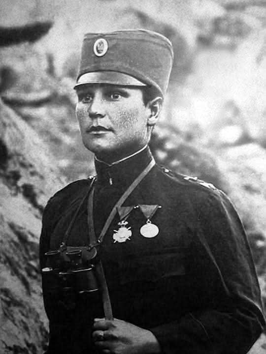 Mr_Husky1's tweet photo. Milunka Savić is not a household name, but it should be. Because Milunka is the most decorated woman in the history of warfare. It all began because her brother was called up to fight, and she told him to stay put and took his place. 

--On This Day in History Shit Went Down: July 9, 1913--

Born in 1888 in the Kingdom of Serbia, Milunka was 24 when her brother was ordered to serve in the First Balkan War against the Ottoman Empire. She said I got you fam, cut her hair short and dressed in men’s clothing to join the Serbian army in his stead. Why? Who knows? Maybe her brother was a wimp who she knew would die and she knew she was a badass who would make men on the other side die instead. Because holy shit was she a badass. 

She saw combat right away, she kicked ass, her side won the war in six months. Go Milunka! But then there was more war. The Second Balkan War broke out a month later because Bulgaria didn’t like its share of the spoils from the first war and attacked its former allies Serbia and Greece. Early on was the 10-day Battle of Bregalnica, during which Milunka received her first medal and was promoted to Corporal Savić. The battle ended on July 9, 1913, with Milunka being wounded, getting hit in the chest with shrapnel. It was then that physicians realized she was a woman.

The commanding officers were all oh fuck we can’t have a woman fighting but also saying well shit she’s so good at fighting though. They offered to transfer her to a nursing unit and Milunka said fuck you I’m a soldier. She stood at attention saying she wanted to continue fighting. Her commanding officer said he’d think about it. She said, “I will wait,” and continued standing at attention. An hour later he said fine get the fuck out of my office and go fight. 

Her side also won the Second Balkan War (go Milunka!) and then a year later the kill fest known as World War I began, and that’s when Savić really hit her stride. Serbia was on the winning side in that one (go Milunka!) and in one battle against the Bulgarians in 1916, whose asses she was already familiar with kicking, she single-handedly took 23 Bulgarian soldiers prisoner. The allies weighed her uniform down with all the medals. Not just Serbian medals, but ones from France, Britain, and Russia too. 

France offered her a comfortable retirement for her actions, but she chose to stay in Serbia. She married and had a daughter, then divorced. Despite being poor she adopted a number of street children orphaned by the war. Milunka Savić was 52 when World War II broke out and she gave medical aid to resistance fighters, for which she was beaten and thrown in a concentration camp. She survived, but continued to live poor and largely forgotten, dying in 1973 at the age of 85. 

NOTE: This piece was researched and written by a human, not some bullshit "ai" plagiarism software.

Those who cannot remember the past need a history teacher who says “fuck” a lot. Get both volumes of ON THIS DAY IN HISTORY SH!T WENT DOWN at