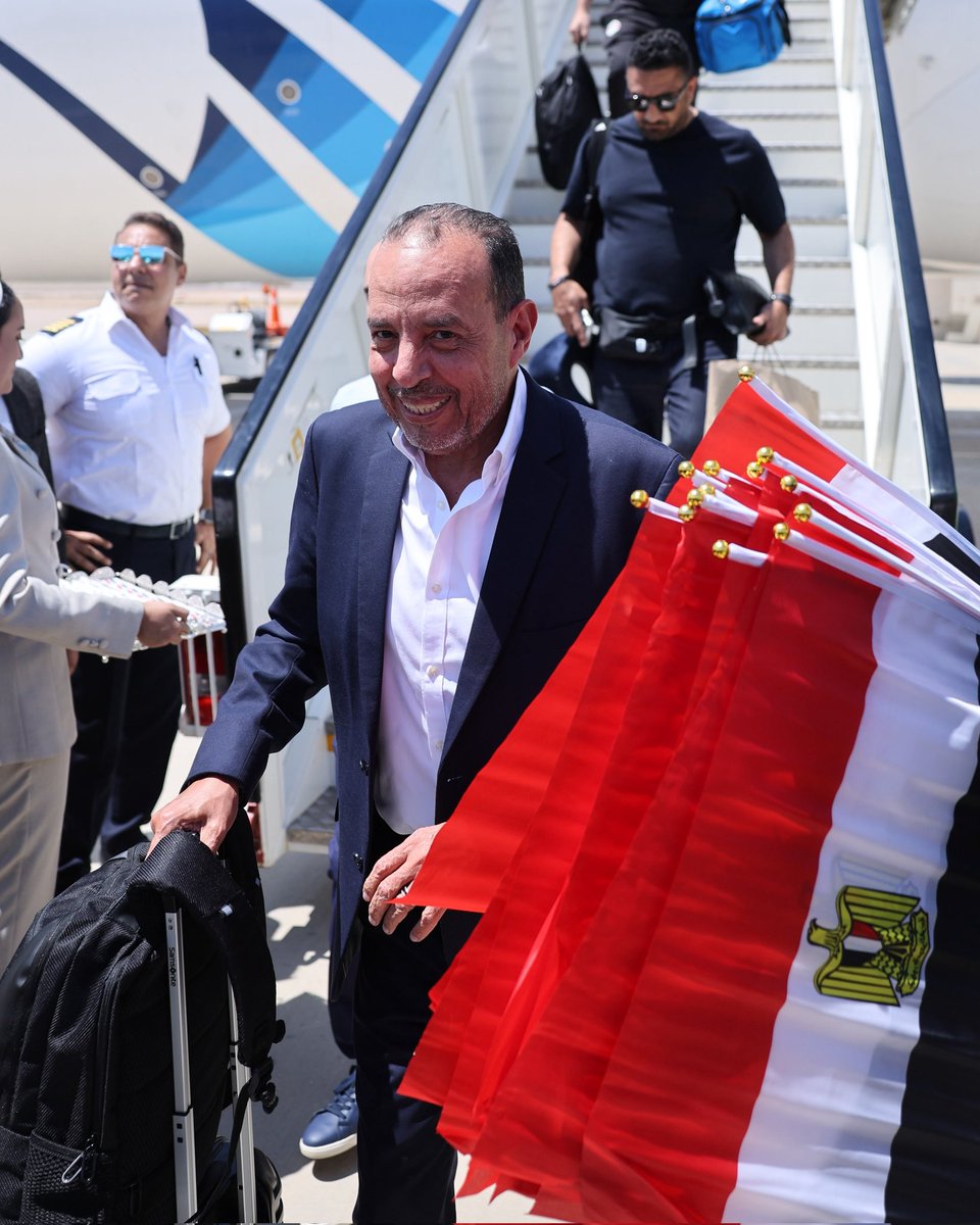 EFA's tweet photo. أبطالنا هنا 🇪🇬

المنتخب الوطني يصل مصر بعد مشوار كبير في كأس العالم 2026⚽🏆 https://t.co/O1NzKoq2FW