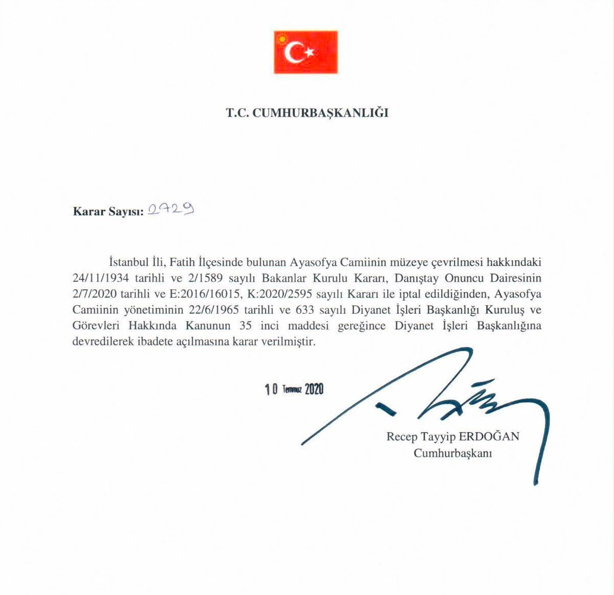 mustafademir's tweet photo. Milletimizin yüreğinde asırlık bir hasret olarak yaşayan Ayasofya-i Kebir Camii,
Cumhurbaşkanımız Sayın @RTErdogan’ın ortaya koyduğu sarsılmaz iradesi ile ibadete açıldı. Fatih Sultan Mehmet Han’ın emaneti yeniden milletiyle buluştu; ecdadın emanetine sahip çıkma ahdi bir kez daha tahkim edildi.

Rabbimize sonsuz hamdolsun. Ayasofya’nın kubbesinden yükselen ezanlar, okunan salâlar ve edilen dualar ilelebet semalarımızda yankı bulsun.

#AyasofyaCamii