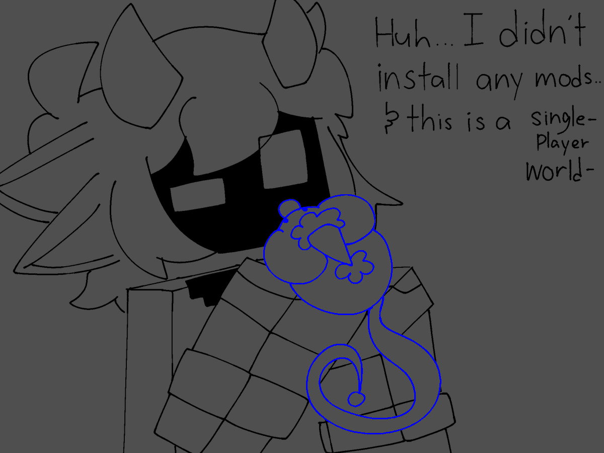 M3me_2876's tweet photo. A VERITY ? AU ? WITH 0PT1 :D MY OC/ENTITY (( BLUE ONE )) (( DW THERE IS ANOTHER AU THAT ISN'T WITH 0PP1 )) 
#verity #minecraft #thatmob https://t.co/LjImLJ8Juz