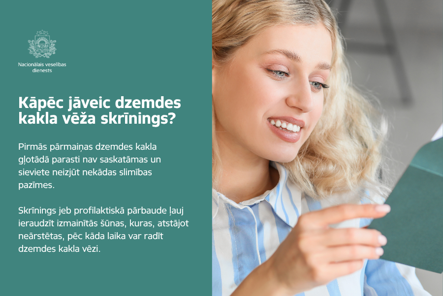 VMNVD's tweet photo. Vasara ir piemērots laiks veltīt dienu savai veselībai un izmantot saņemto uzaicinājuma vēstuli dzemdes kakla vēža skrīningam. 💚 Pārbaude ir valsts apmaksāta un tiek nodrošināta ārpus kopējā finansējuma, pacientus pieņemot atsevišķā rindā.
Vairāk ➡️ https://t.co/ql9qTEO7L7 https://t.co/BFnXoDp2zd