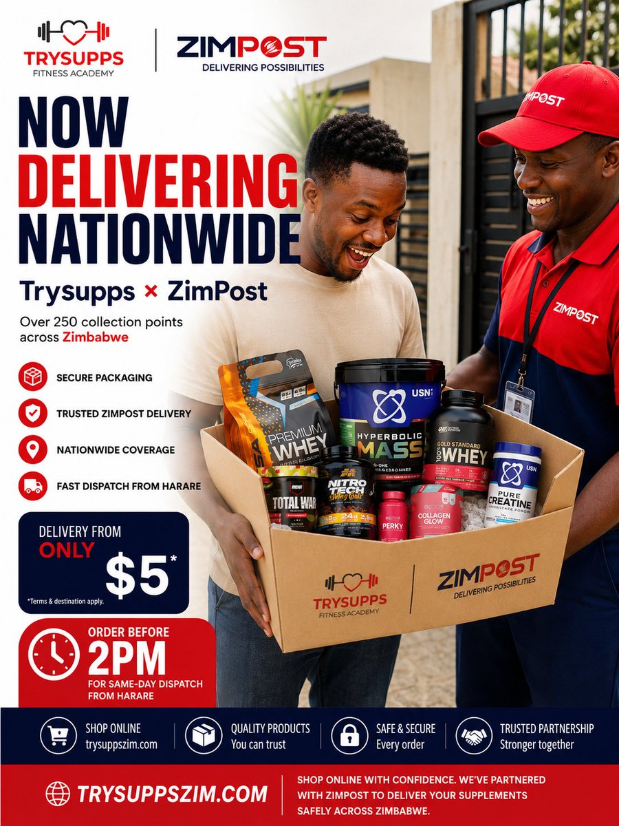 Trysupps_ZW's tweet photo. Order from wherever, whenever only at https://t.co/qr2Xk8zsvW 🌐 https://t.co/1u9dml9Jr6