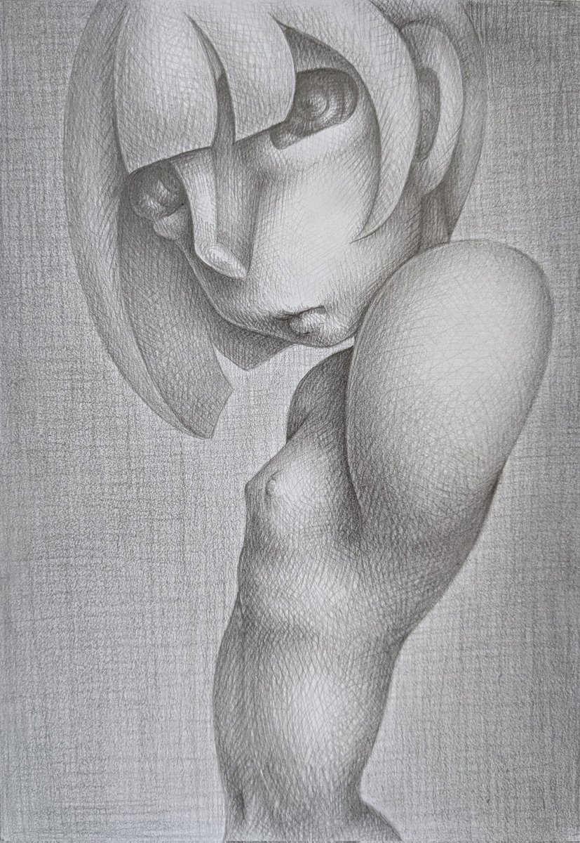 鉛筆画「Anastasia」　B5大サイズ 新作の鉛筆画です。⁡ 無題⁡ ⁡B5画用紙 鉛筆⁡ ⁡⁡ ⁡#鉛筆画 #現代アート