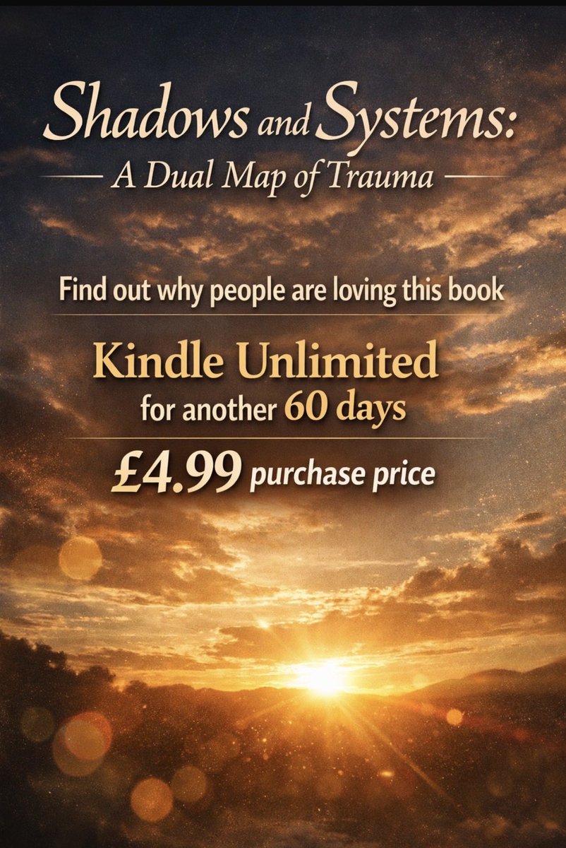 JamesBeaumont84's tweet photo. Available now on Amazon Kindle!
https://t.co/LkVq3potmS

#shadowsandsystems #TraumaSurvivor #ComplexPTSD #MilitaryVeteran #MentalHealthMatters #SurvivorStory #BreakingTheCycle #TraumaRecovery #CareLeaver #BookRelease #TrueStory https://t.co/8OYStFhIhK