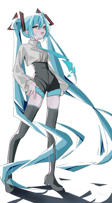 初音ミク 「ねむねむ・・・ #初音ミク」|しゅやのイラスト