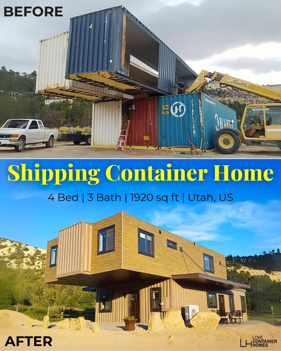 LCH_studios's tweet photo. Would you live in a house built out of shipping containers? Rate this one on a scale of 0-10.  Visit us at https://t.co/SobH6Kj5W5 for container house plans and designs.
#architecture #shippingcontainer #containerhome #containerhouse #house #prefab https://t.co/FosPO9yGfW
