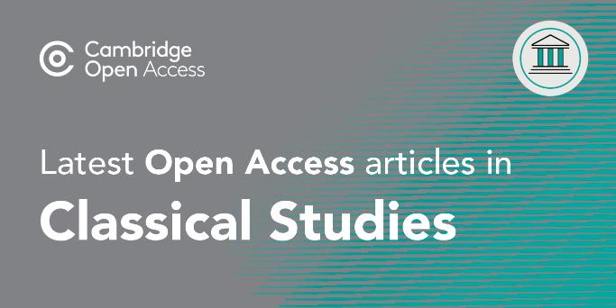 CambUP_Classics's tweet photo. New open access articles in Classical Studies now available
👉 https://t.co/b1kHP9ynrt
#OA #OpenAccess #classicstwitter https://t.co/q6fPmdRipH