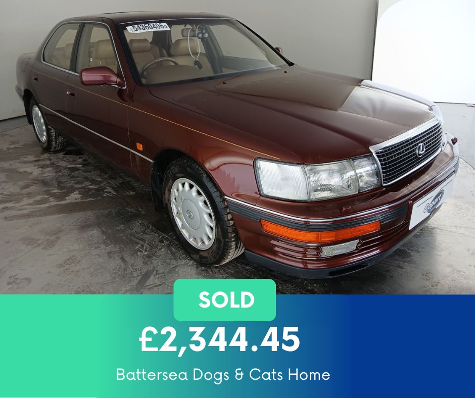Giveacar's tweet photo. This handsome Lexus LS was lovingly known as "Doris" by her owner. Instead of saying goodbye the usual way, they chose to donate her through Giveacar, raising an incredible £2,344.45 for @battersea_ https://t.co/RPNxaMIKR5