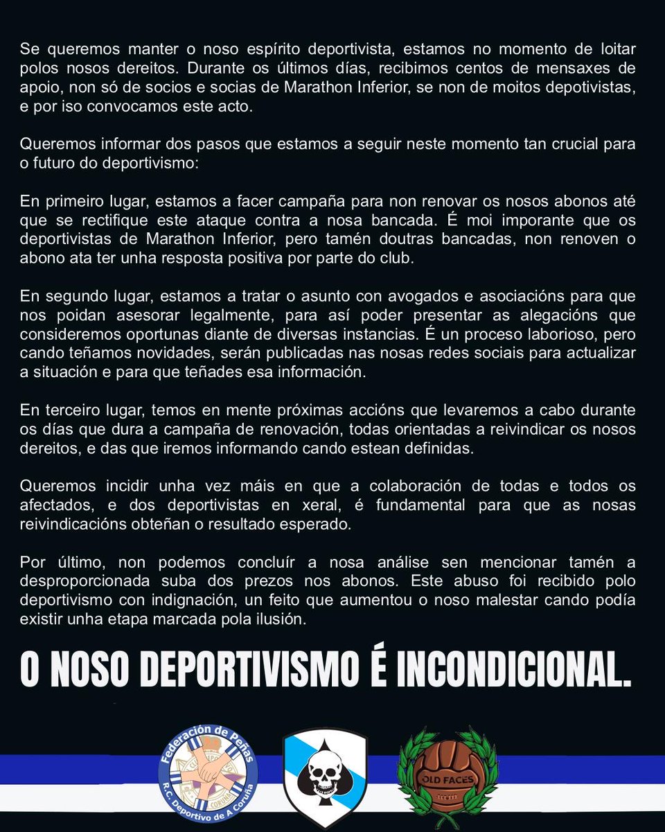 RB1987Oficial's tweet photo. Comunicado lido onte na Torre de Marathón.
#EuNonRenovo https://t.co/yEmnmWZRis