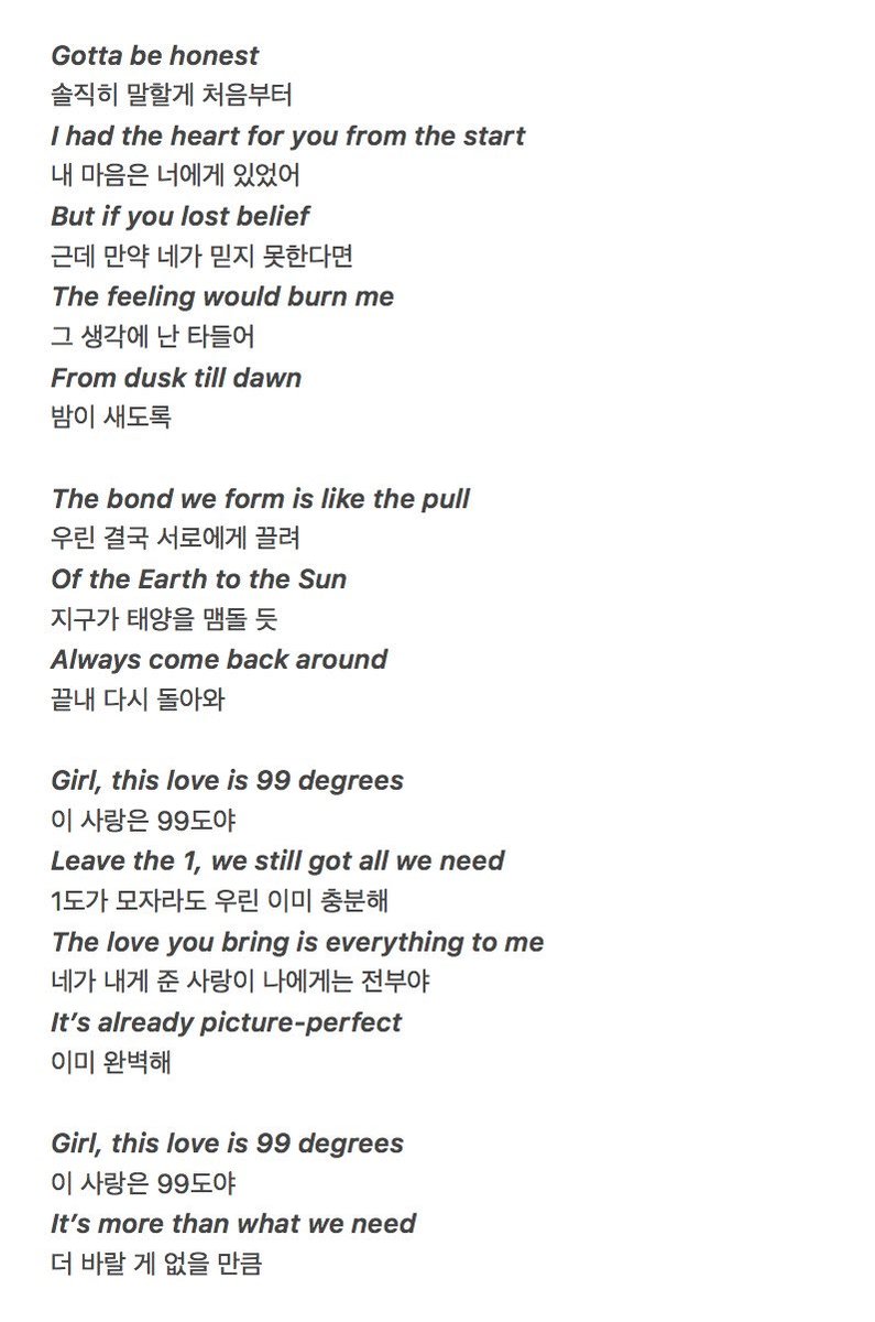 mallang_jh's tweet photo. 99 Degrees 가사 번역 #재현 https://t.co/FDvdVZa2SC