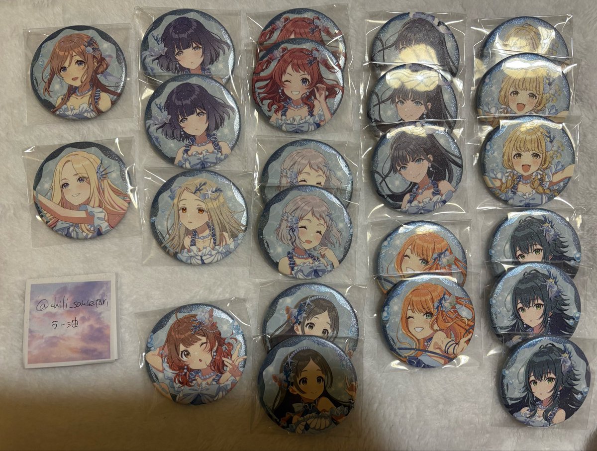 chili_saucetori's tweet photo. 【交換】　学園アイドルマスター　学マス　スイパラ　スイーツパラダイス　缶バッジ

譲　画像
求　同種麻央

ことねは他含む方のみ
まとめて��方優先
特典は缶バッジと合わせて交換でお願いいたします https://t.co/jTfMdN9MjC