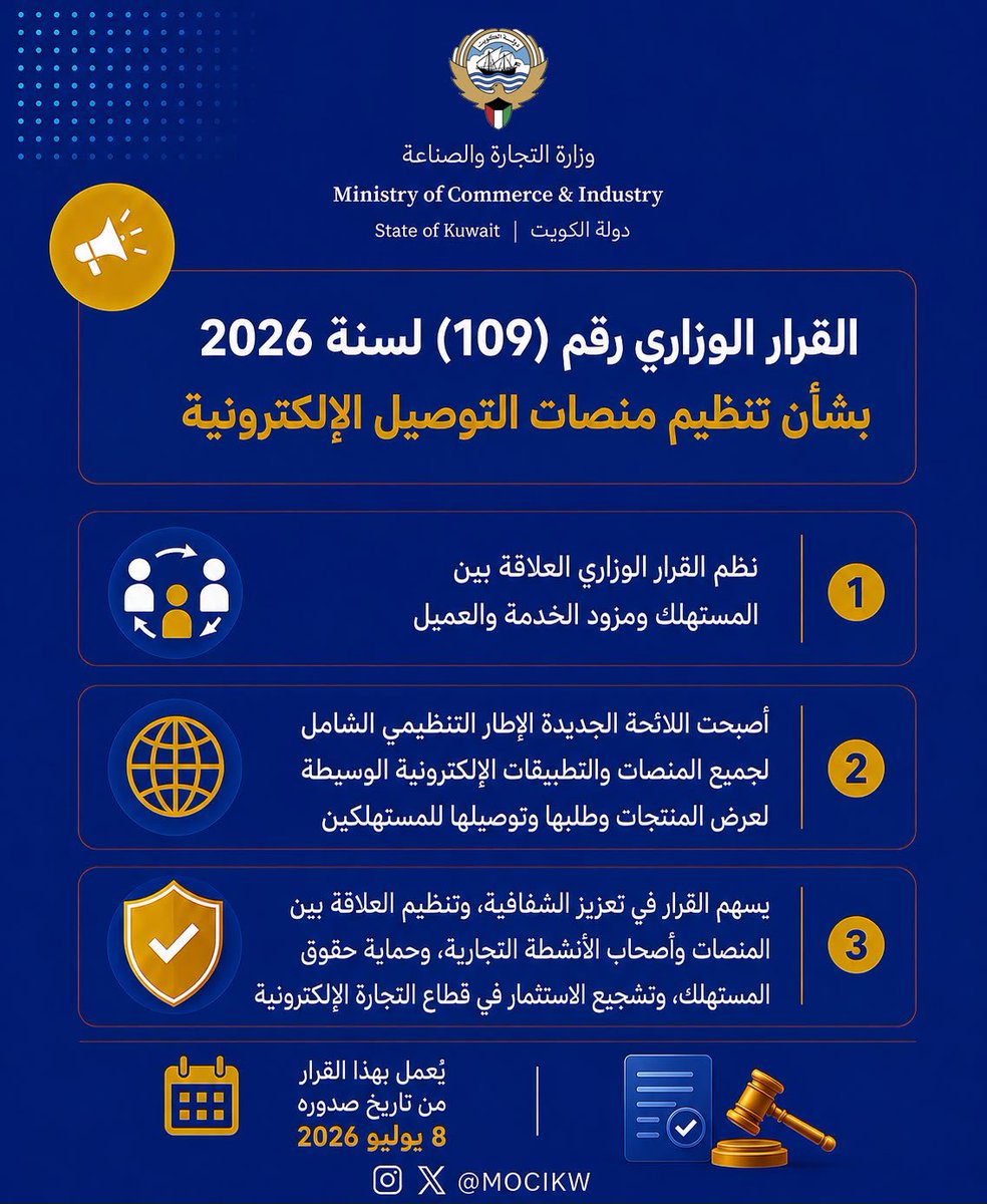 Image for the Tweet beginning: تنظيم قطاع المنصات والتطبيقات الإلكترونية