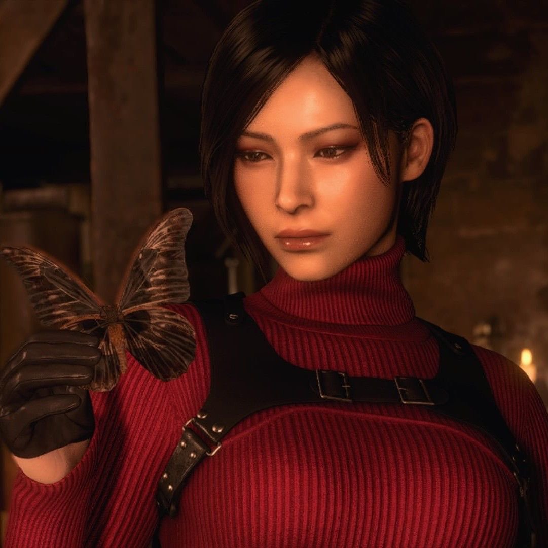 stygian2nymph's tweet photo. "ada never changed" ok tell me why after re2 capcom decided to use butterflies as her signature motif which represents transformation and change????? https://t.co/X2kHBTsCpm