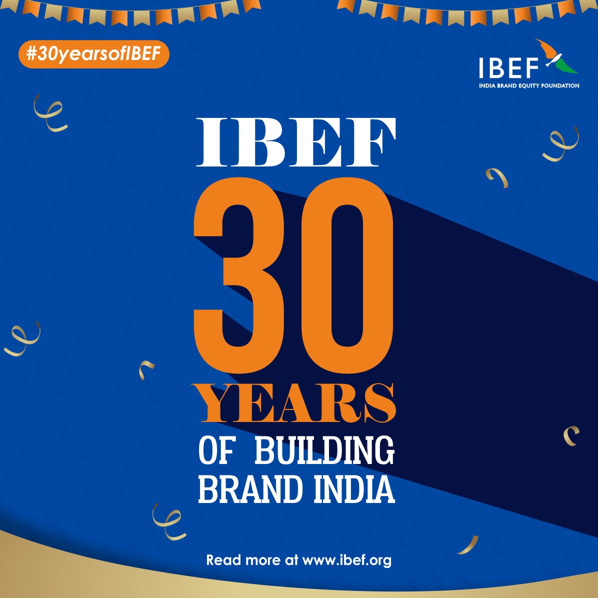Brands_India's tweet photo. #30YearsOfIBEF On 11 July 2026, India Brand Equity Foundation completes 30 years of service to the nation. #BrandIndia #IBEF
Read More: https://t.co/qs3brAdKSV
@PiyushGoyalOffc @DoC_GoI @APEDADOC @eepcindia @Sepc_India @_DigitalIndia @TexMinIndia @PIB_India @DPIITGoI https://t.co/ZuZBlKHCW8